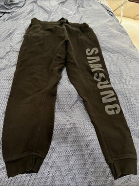 Black adult Sweatpants with Side Logo Samsung size large